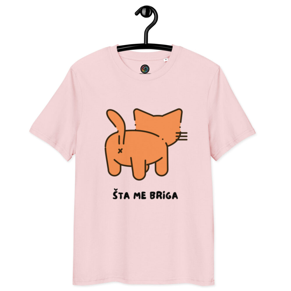Kratka majica s natpisom "Šta me briga" - organski pamuk - Slika 6