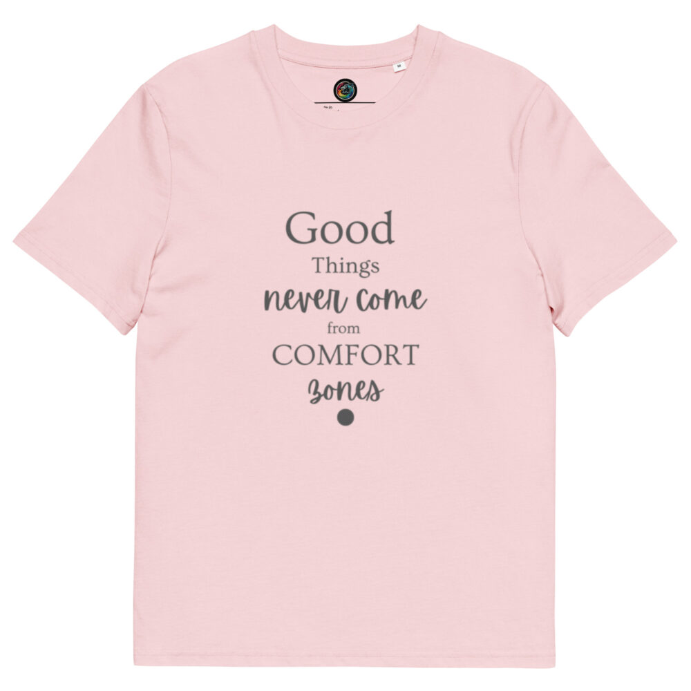 Kratka majica s natpisom "Good things never come from comfort zones" - organski pamuk - Slika 14