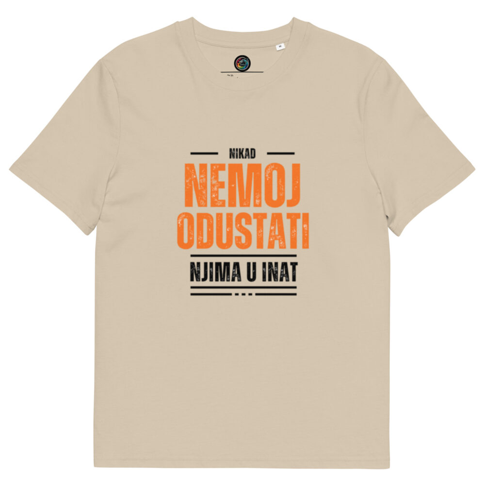 Kratka majica s natpisom "Nikad nemoj odustati" - organski pamuk - Slika 11
