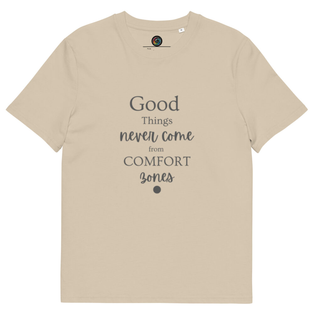 Kratka majica s natpisom "Good things never come from comfort zones" - organski pamuk - Slika 12