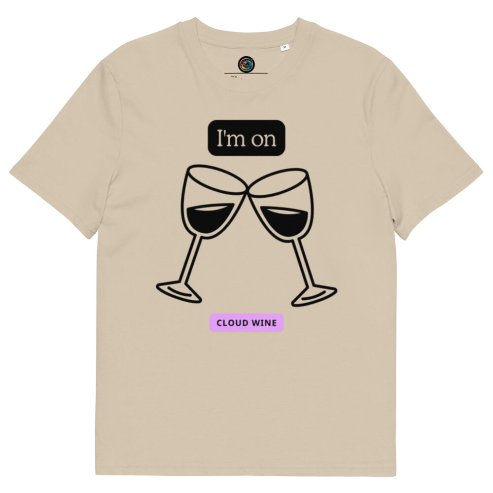Kratka majica s natpisom "I'm on.....cloud wine" - organski pamuk - Slika 12