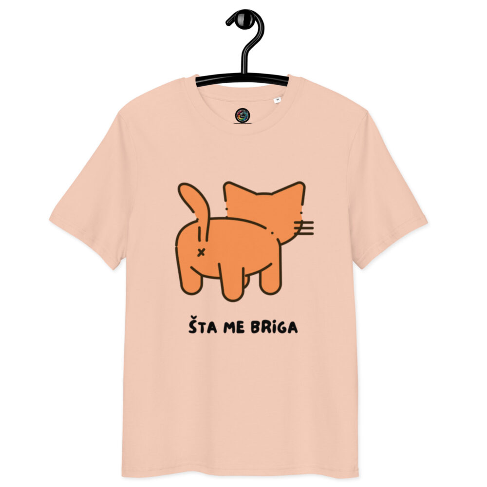 Kratka majica s natpisom "Šta me briga" - organski pamuk - Slika 5