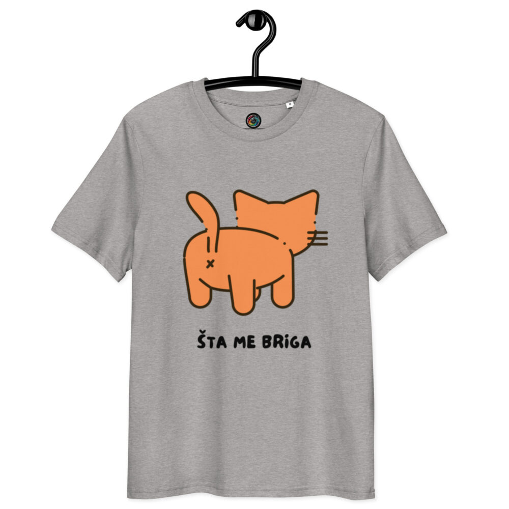 Kratka majica s natpisom "Šta me briga" - organski pamuk - Slika 3