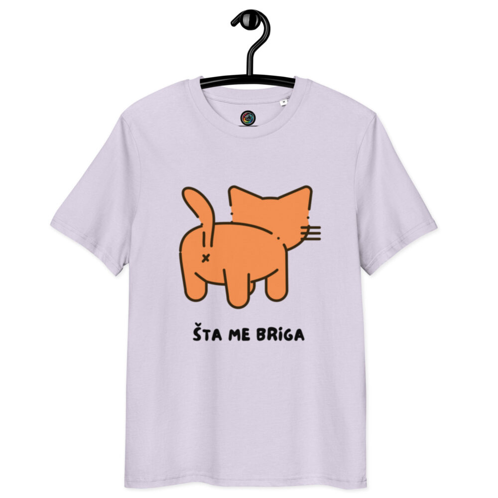 Kratka majica s natpisom "Šta me briga" - organski pamuk - Slika 7
