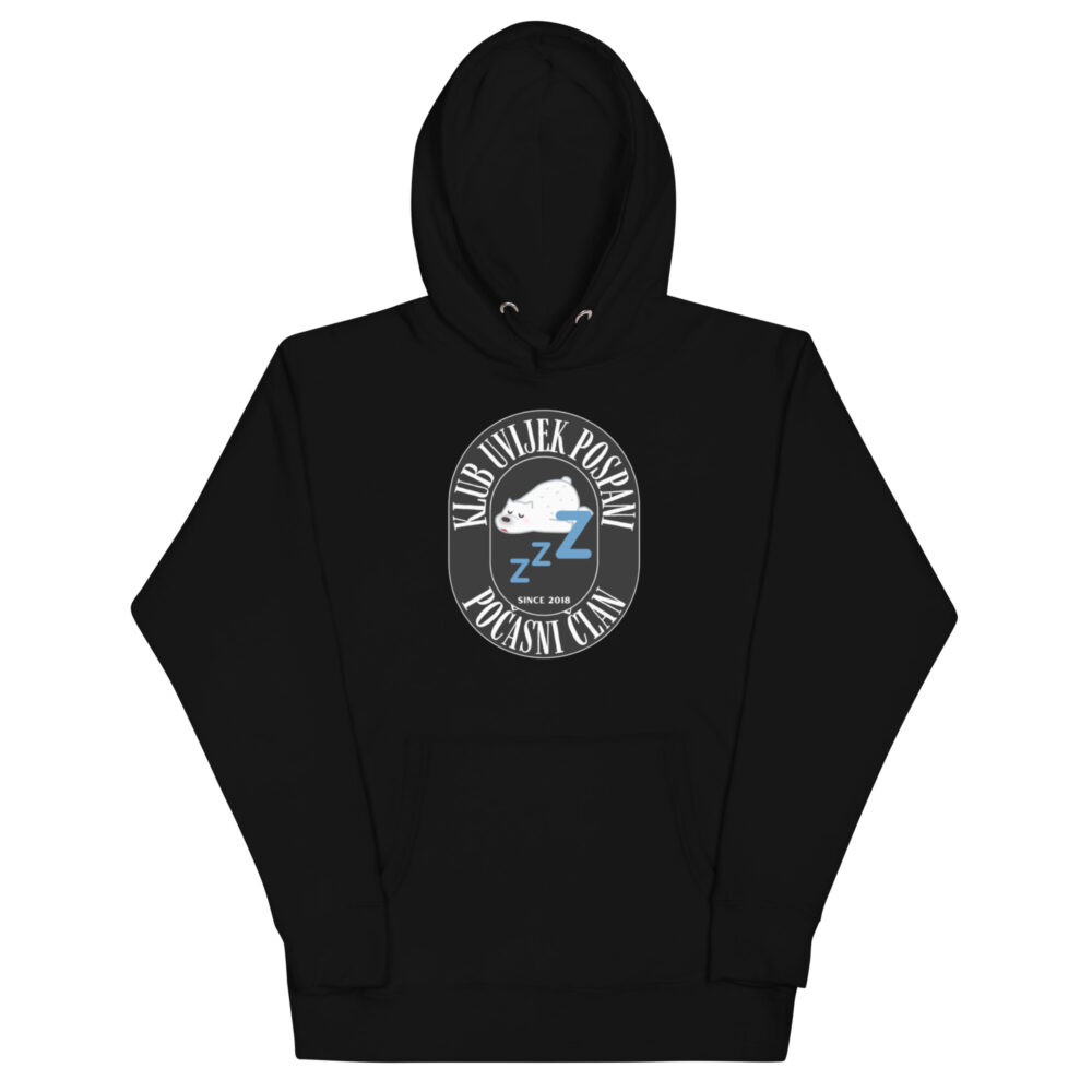 Hoodie s natpisom "Klub uvijek pospani"