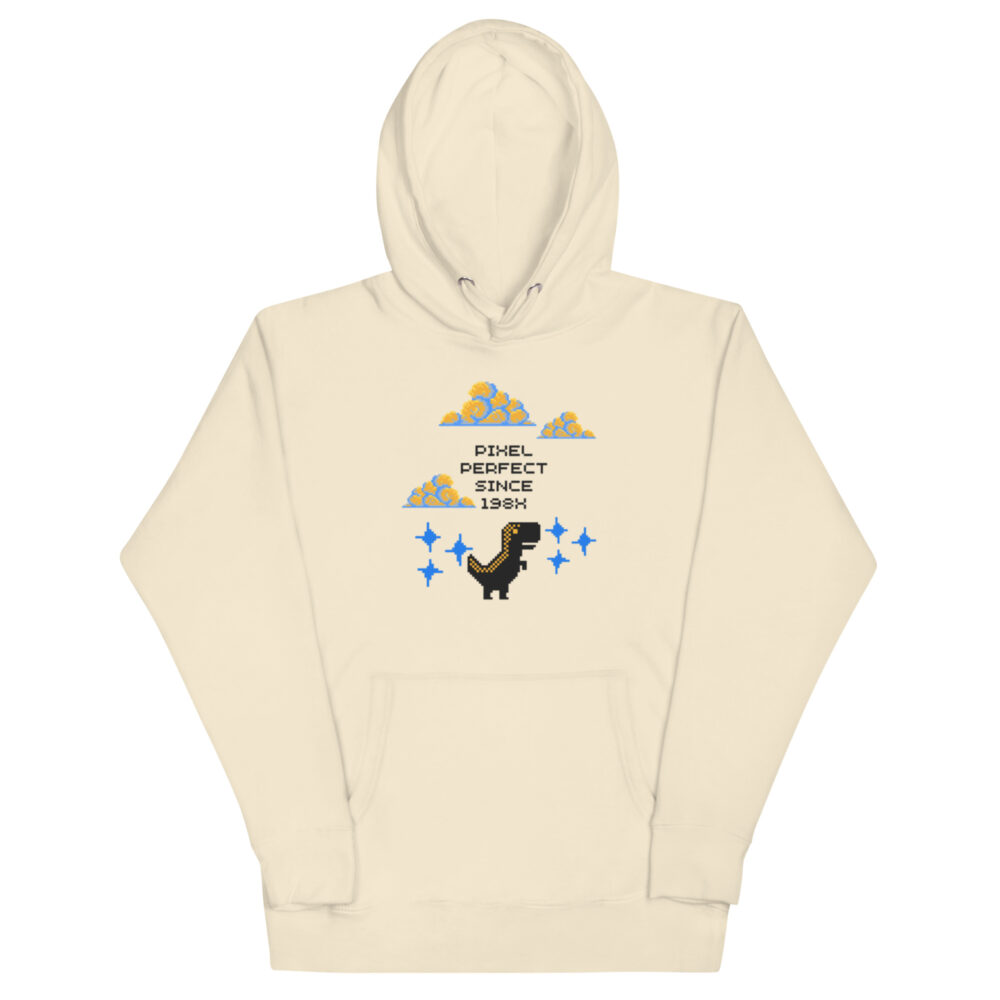 Hoodie s natpisom "Pixel perfect since 198X" - Slika 7