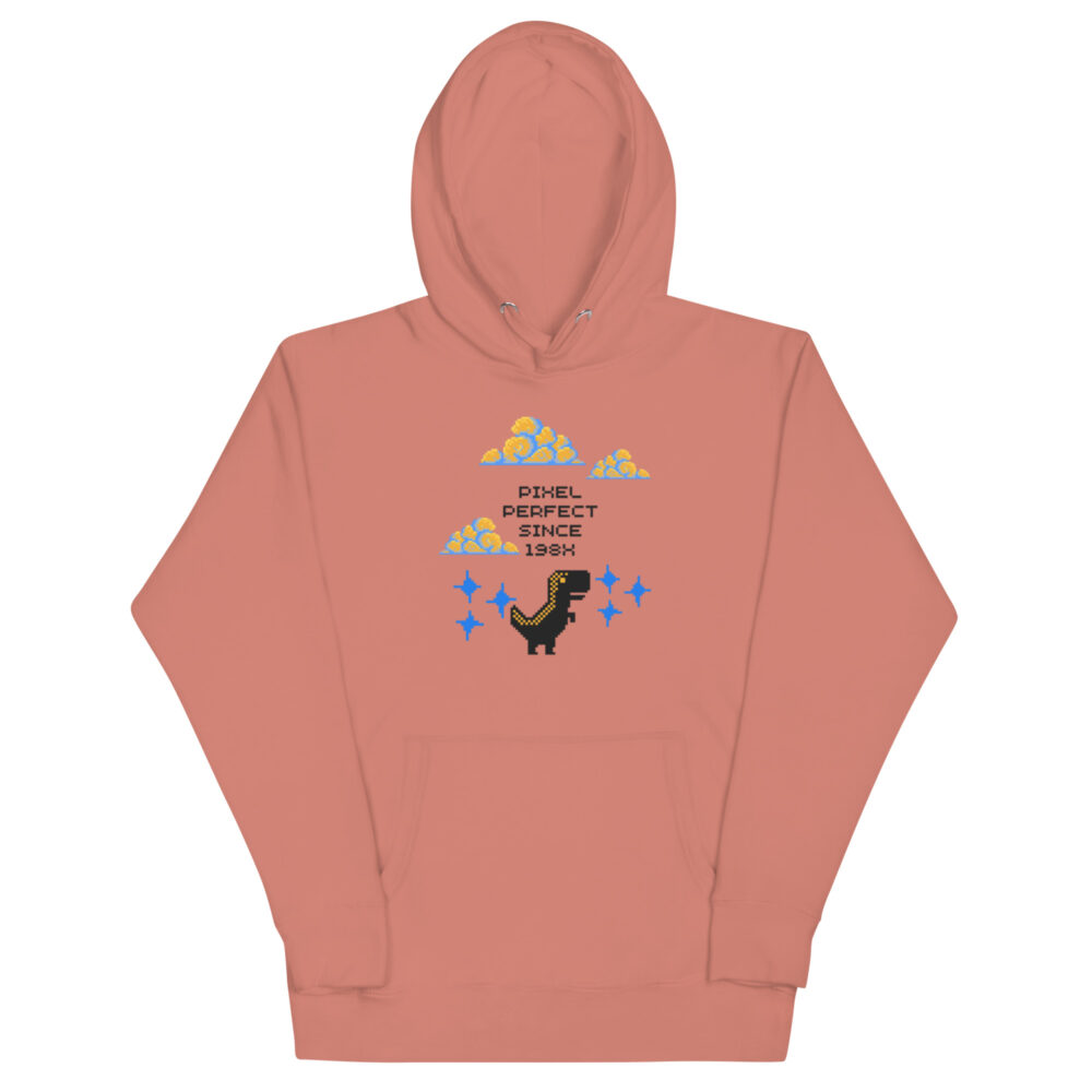 Hoodie s natpisom "Pixel perfect since 198X" - Slika 4