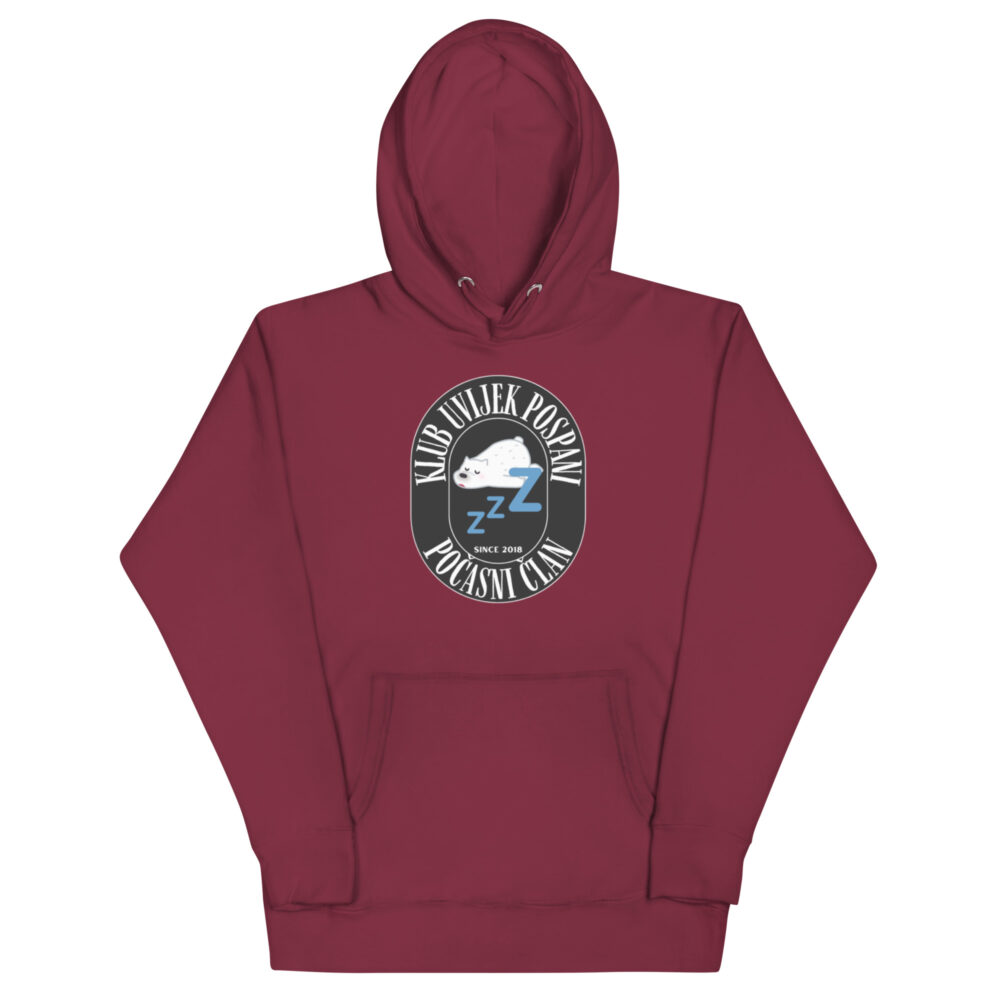 Hoodie s natpisom "Klub uvijek pospani" - Slika 3