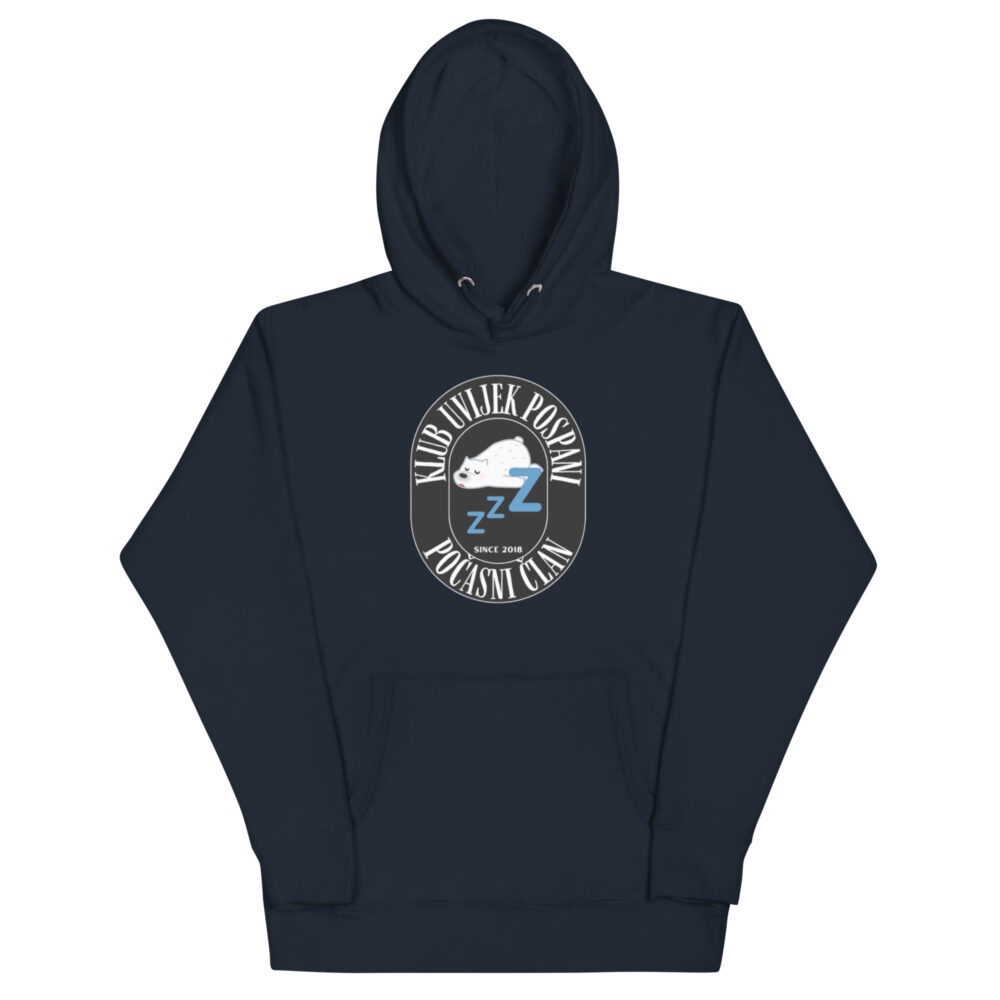 Hoodie s natpisom "Klub uvijek pospani" - Slika 2