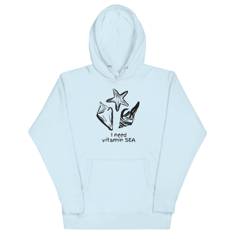 Hoodie s natpisom"I need vitamin sea" - Slika 4