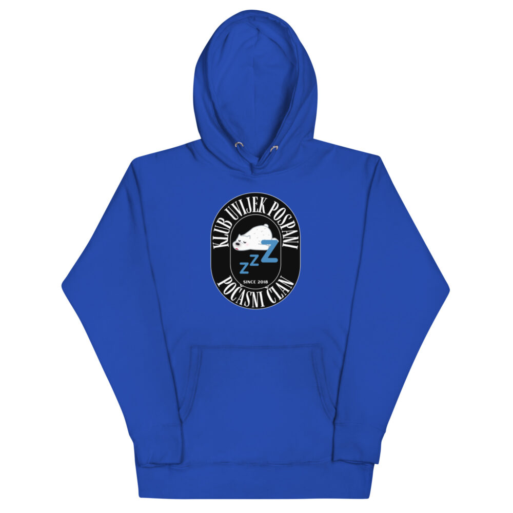 Hoodie s natpisom "Klub uvijek pospani" - Slika 6