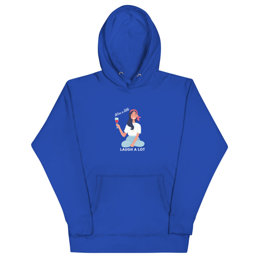 Hoodie s natpisom "Wine a little, laugh a lot" - Slika 12