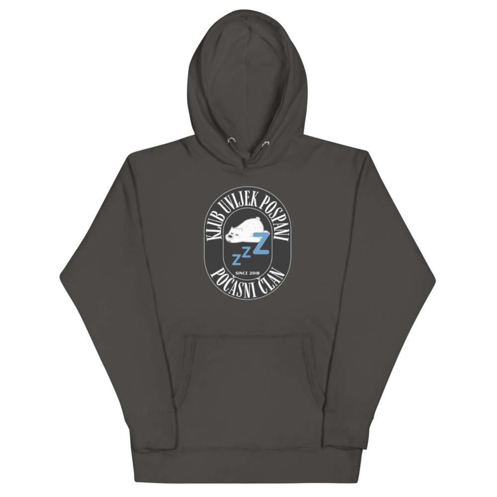 Hoodie s natpisom "Klub uvijek pospani" - Slika 5
