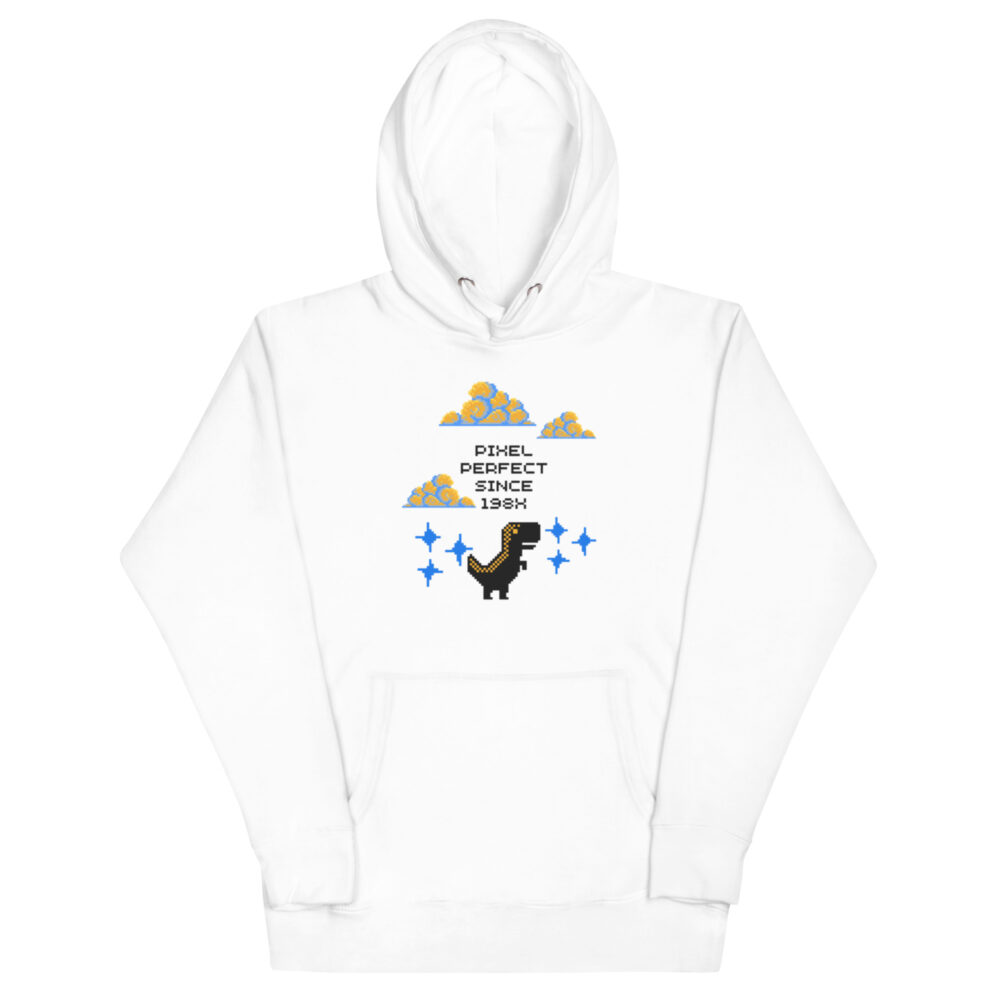 Hoodie s natpisom "Pixel perfect since 198X" - Slika 8