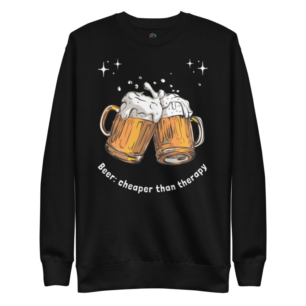Dugačka majica s natpisom "Beer - cheaper than therapy" - Slika 2