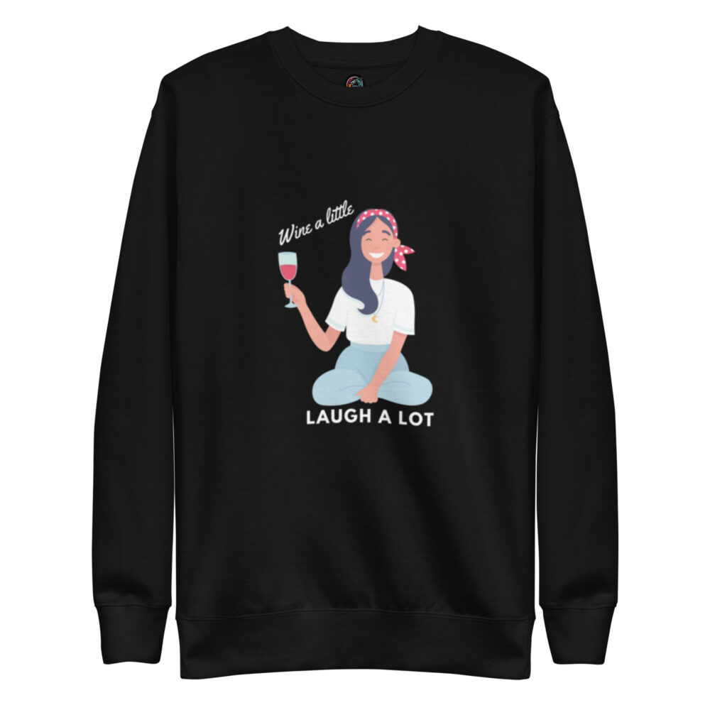 Dugačka majica s natpisom "Wine a little, laugh a lot" - Slika 6