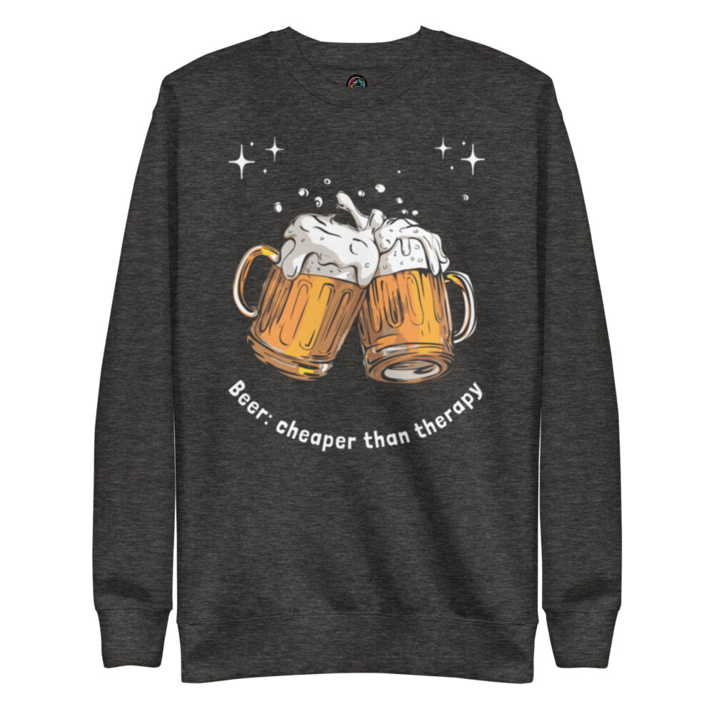 Dugačka majica s natpisom "Beer - cheaper than therapy" - Slika 4