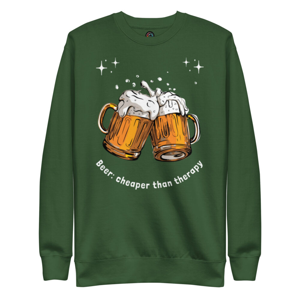 Dugačka majica s natpisom "Beer - cheaper than therapy" - Slika 6