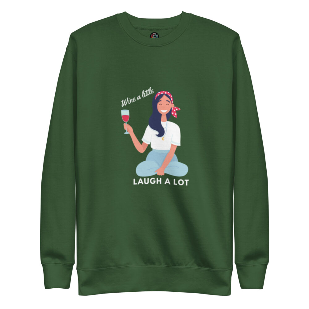 Dugačka majica s natpisom "Wine a little, laugh a lot" - Slika 2