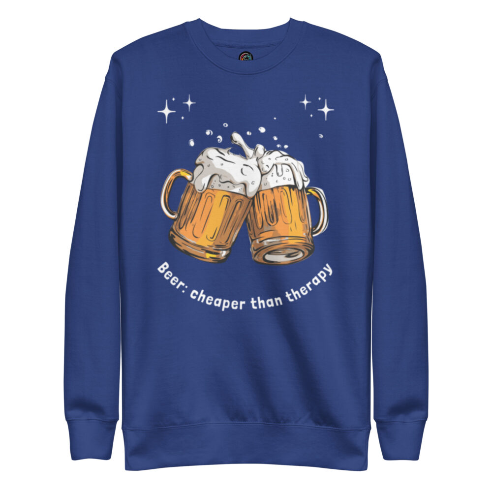 Dugačka majica s natpisom "Beer - cheaper than therapy" - Slika 5