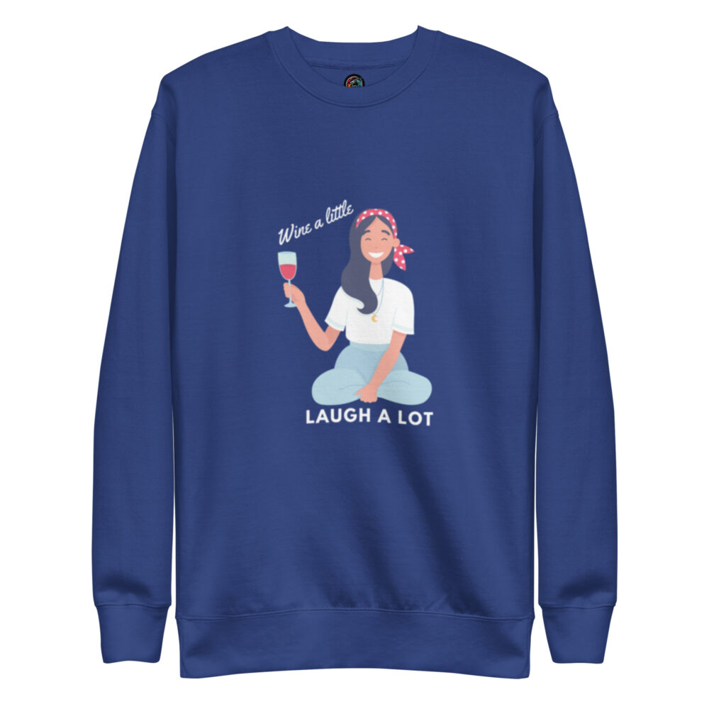 Dugačka majica s natpisom "Wine a little, laugh a lot" - Slika 3