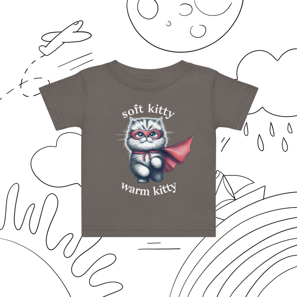 Majica za bebe s natpisom "soft kitty, warm kitty" - Slika 6