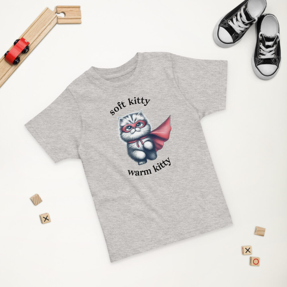 Majica za djecu s natpisom "soft kitty, warm kitty" - Slika 3