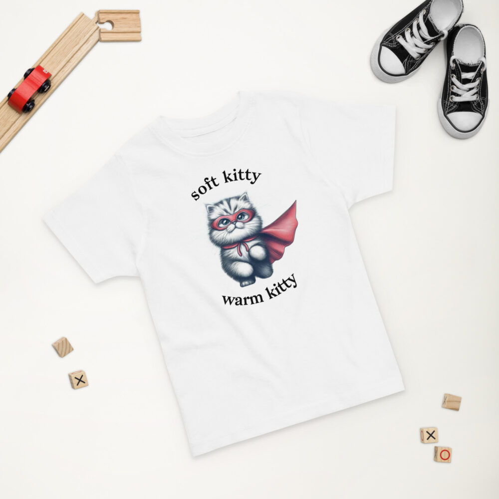 Majica za djecu s natpisom "soft kitty, warm kitty"
