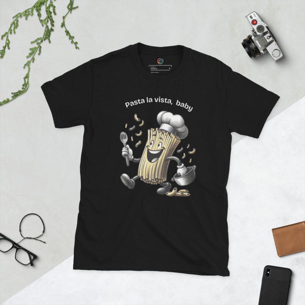 Kratka majica s natpisom "Pasta la vista, baby"