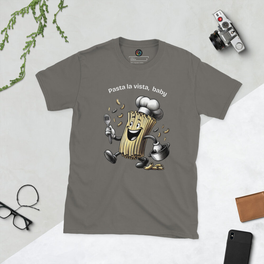 Kratka majica s natpisom "Pasta la vista, baby" - Slika 8