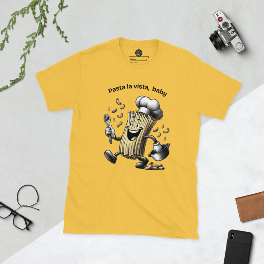 Kratka majica s natpisom "Pasta la vista, baby" - Slika 11