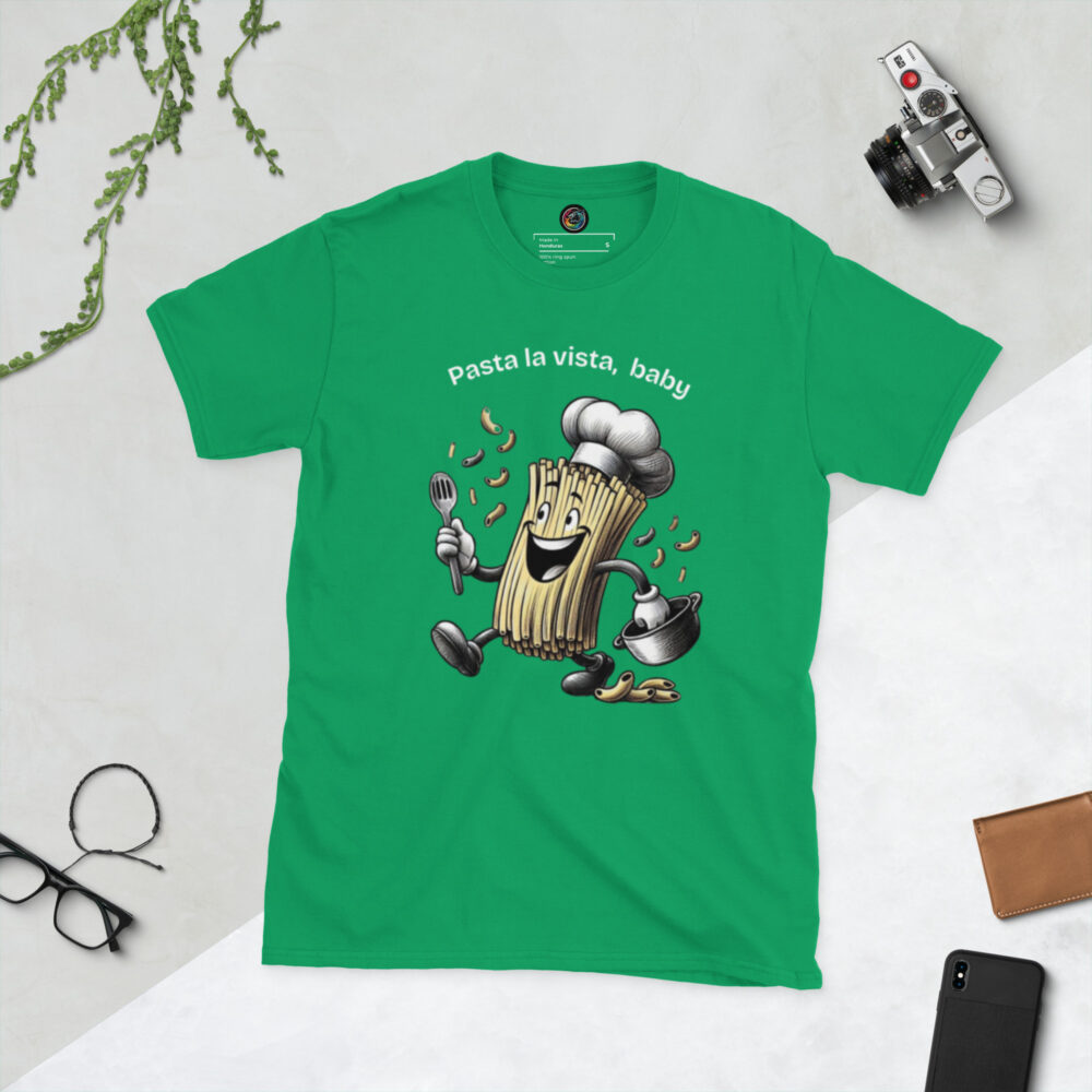 Kratka majica s natpisom "Pasta la vista, baby" - Slika 12