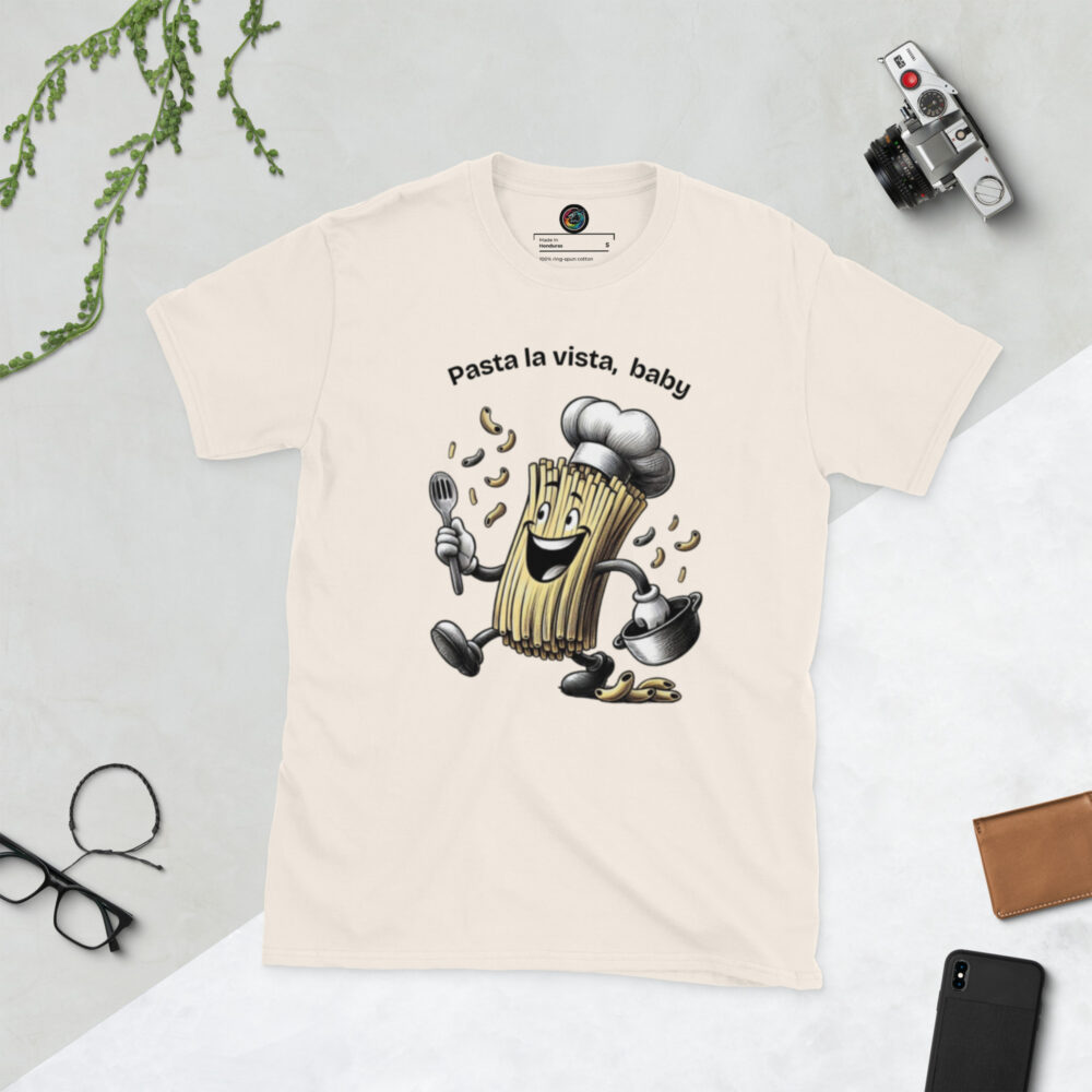 Kratka majica s natpisom "Pasta la vista, baby" - Slika 15