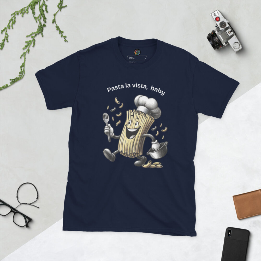 Kratka majica s natpisom "Pasta la vista, baby" - Slika 2