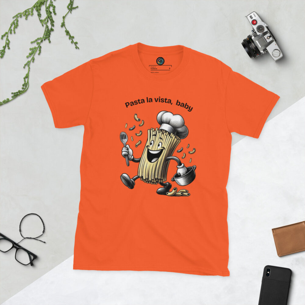Kratka majica s natpisom "Pasta la vista, baby" - Slika 10