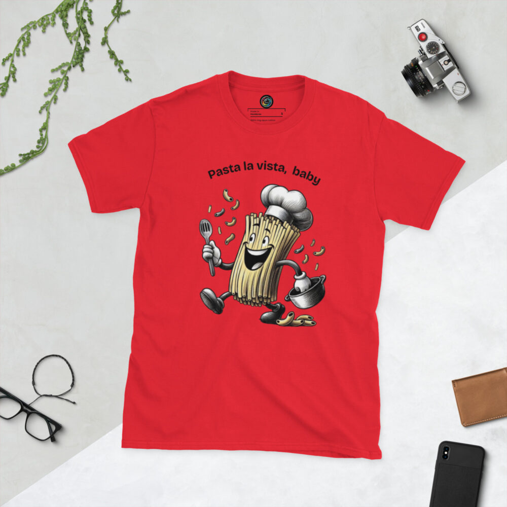 Kratka majica s natpisom "Pasta la vista, baby" - Slika 9