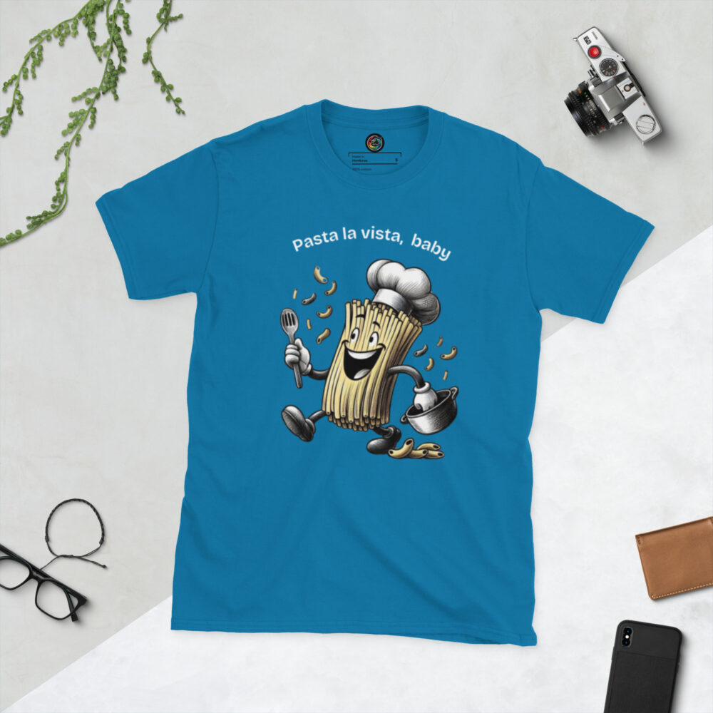 Kratka majica s natpisom "Pasta la vista, baby" - Slika 6
