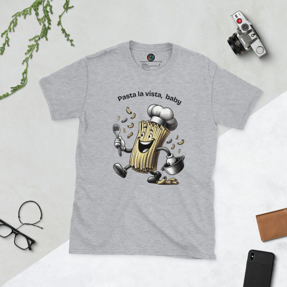 Kratka majica s natpisom "Pasta la vista, baby" - Slika 14