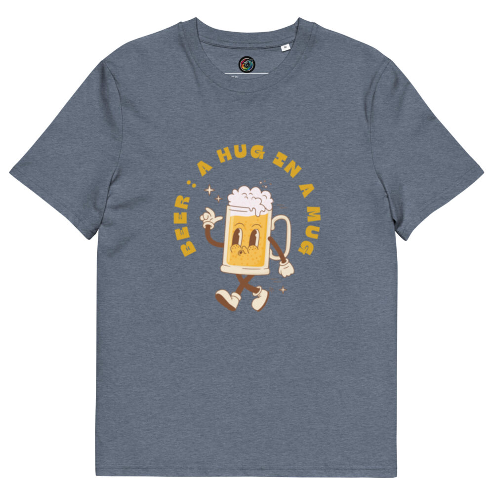Kratka majica s natpisom "Beer - a hug in a mug" - organski pamuk - Slika 8