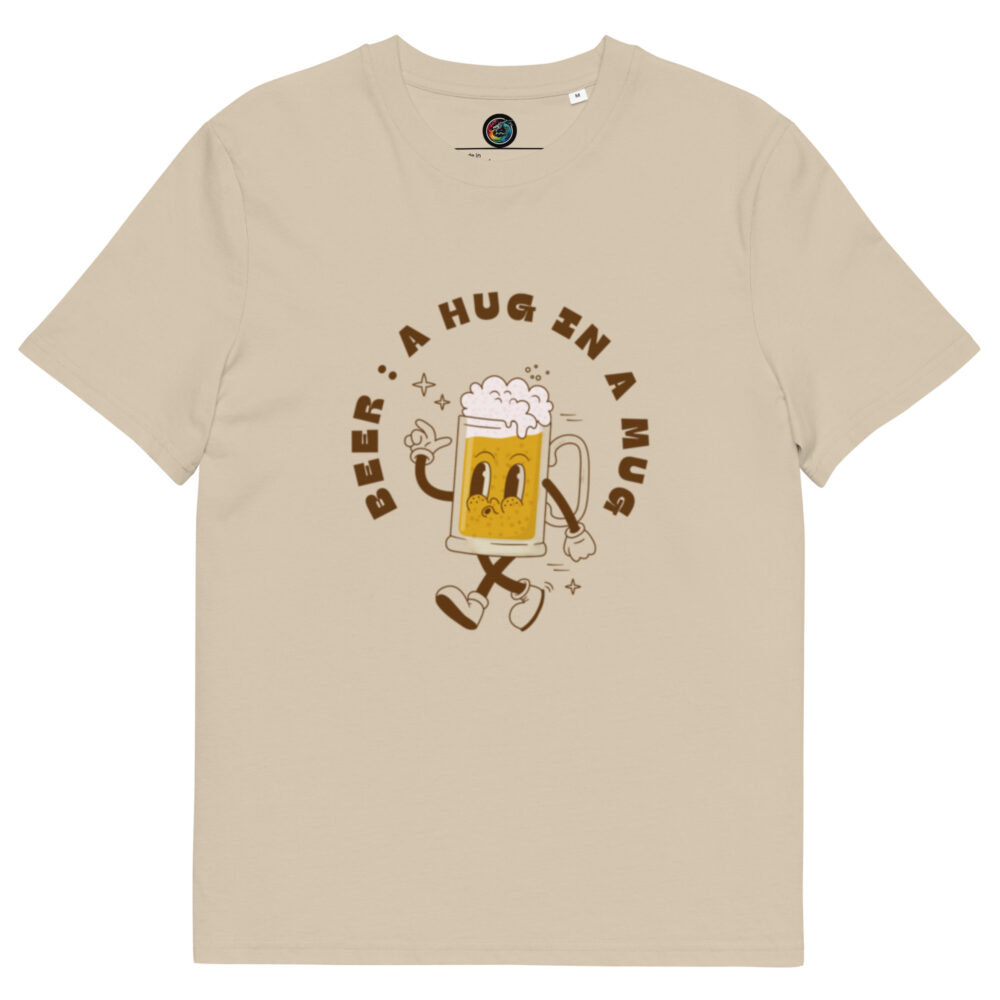 Kratka majica s natpisom "Beer - a hug in a mug" - organski pamuk - Slika 11