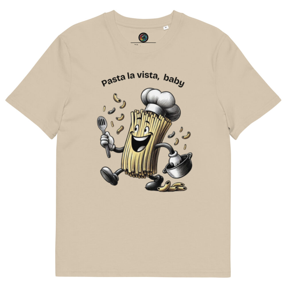 Kratka majica s natpisom "Pasta la vista, baby" - organski pamuk - Slika 14