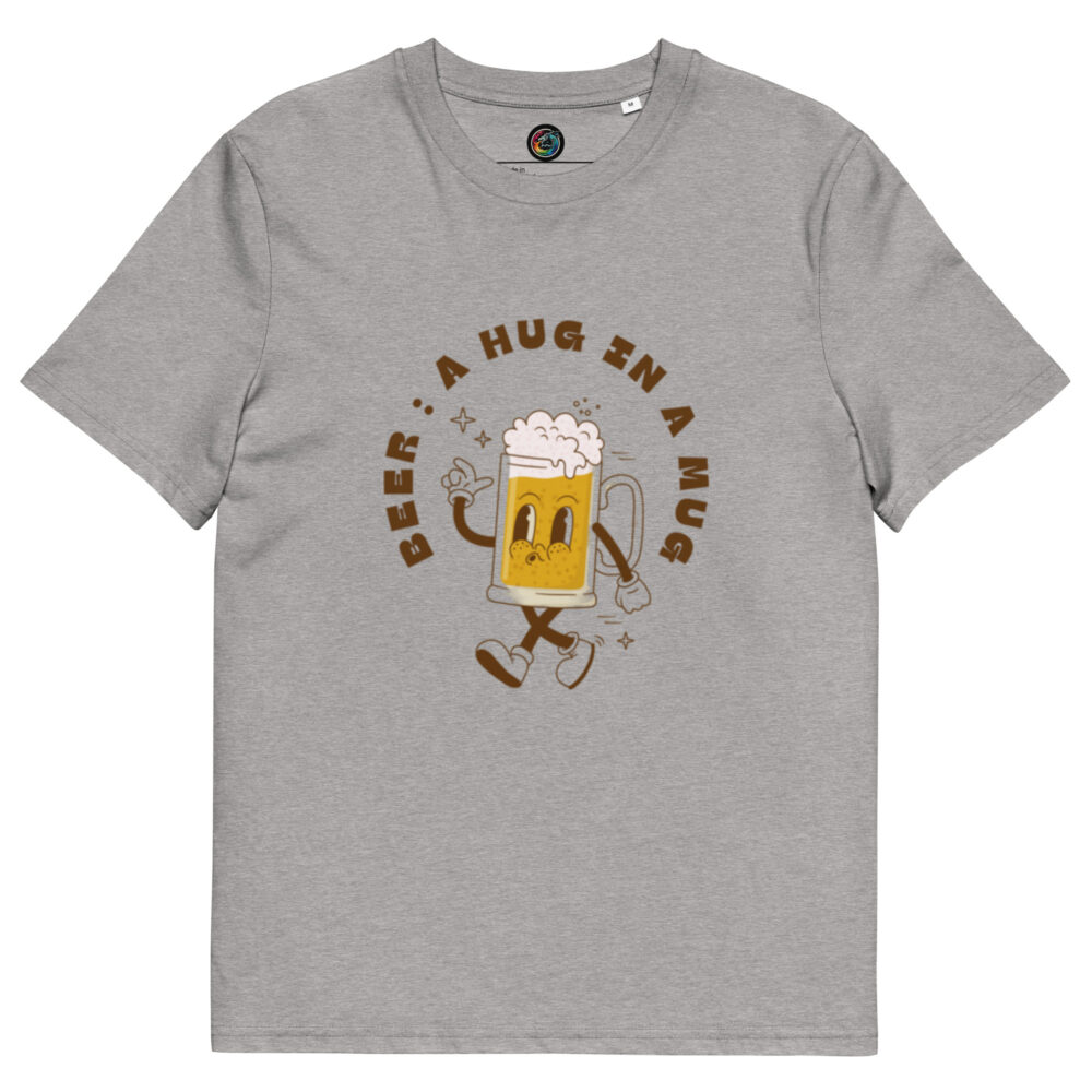 Kratka majica s natpisom "Beer - a hug in a mug" - organski pamuk - Slika 10