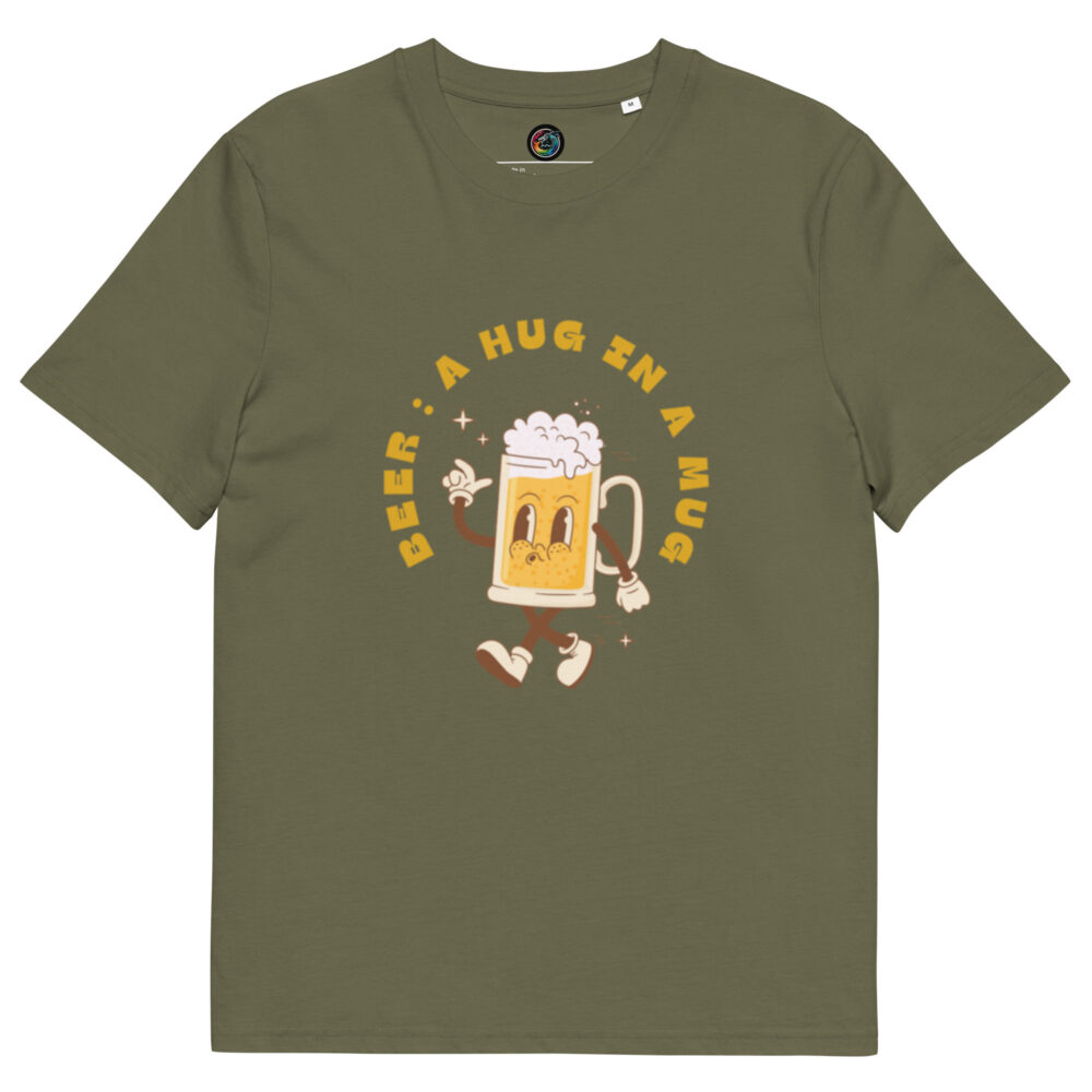 Kratka majica s natpisom "Beer - a hug in a mug" - organski pamuk - Slika 7