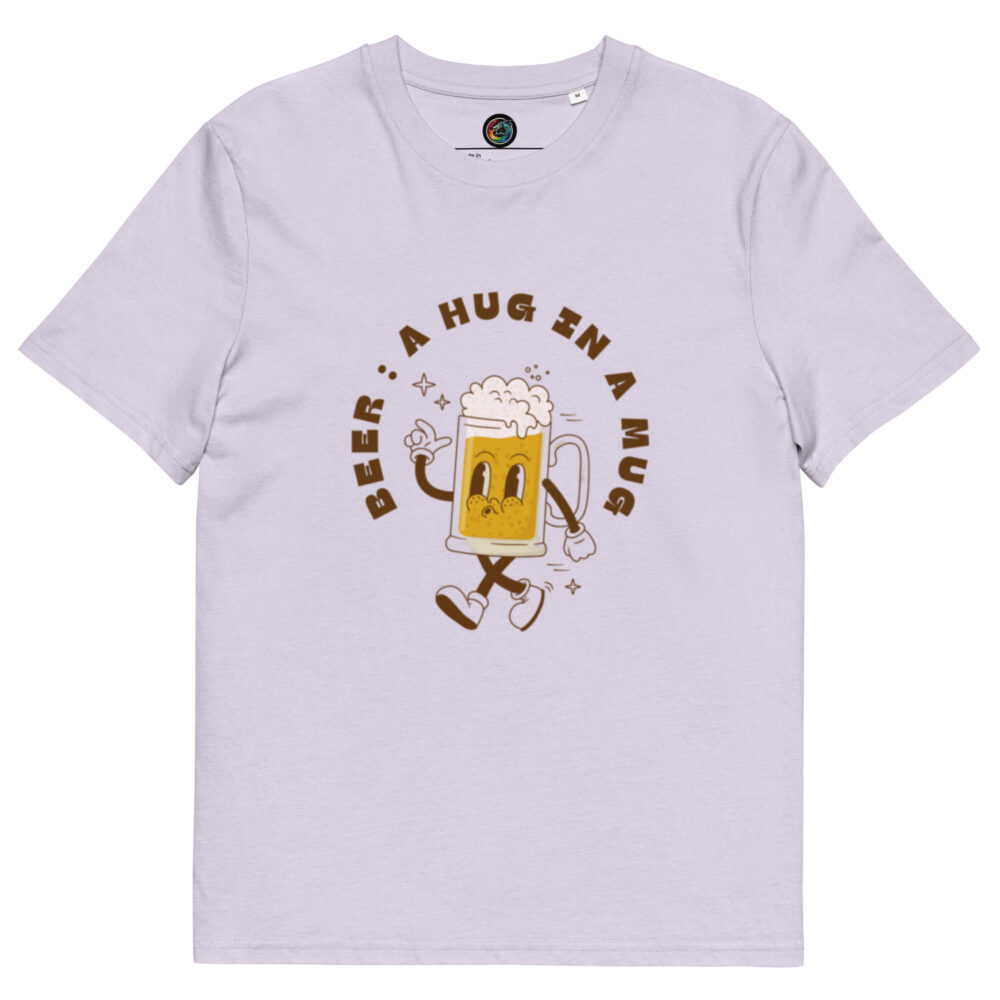 Kratka majica s natpisom "Beer - a hug in a mug" - organski pamuk - Slika 14
