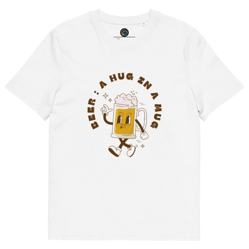 Kratka majica s natpisom "Beer - a hug in a mug" - organski pamuk - Slika 9
