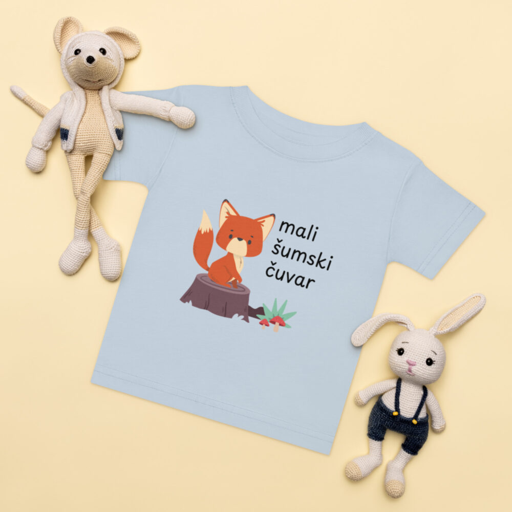 Kratka majica za bebe s natpisom “Mali šumski čuvar” - Slika 5
