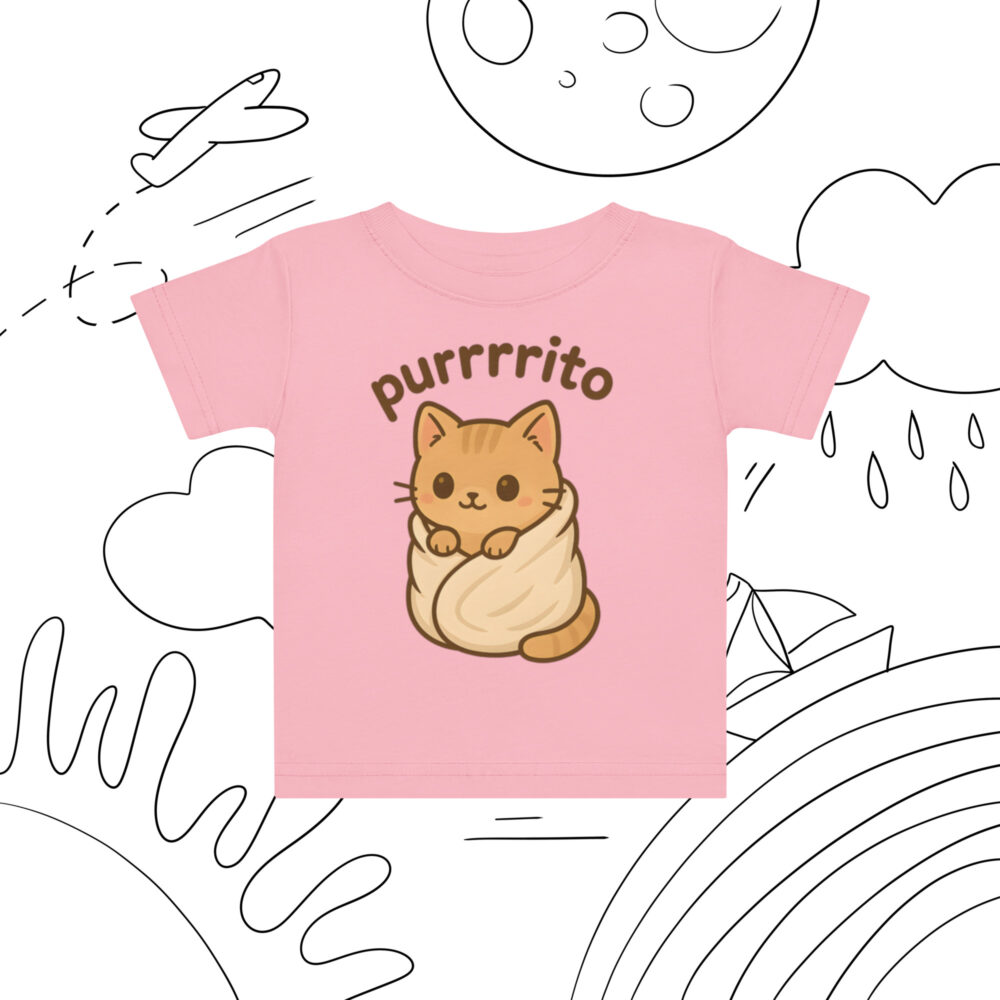 Kratka majica za bebe s natpisom “Purrrito” - Slika 6