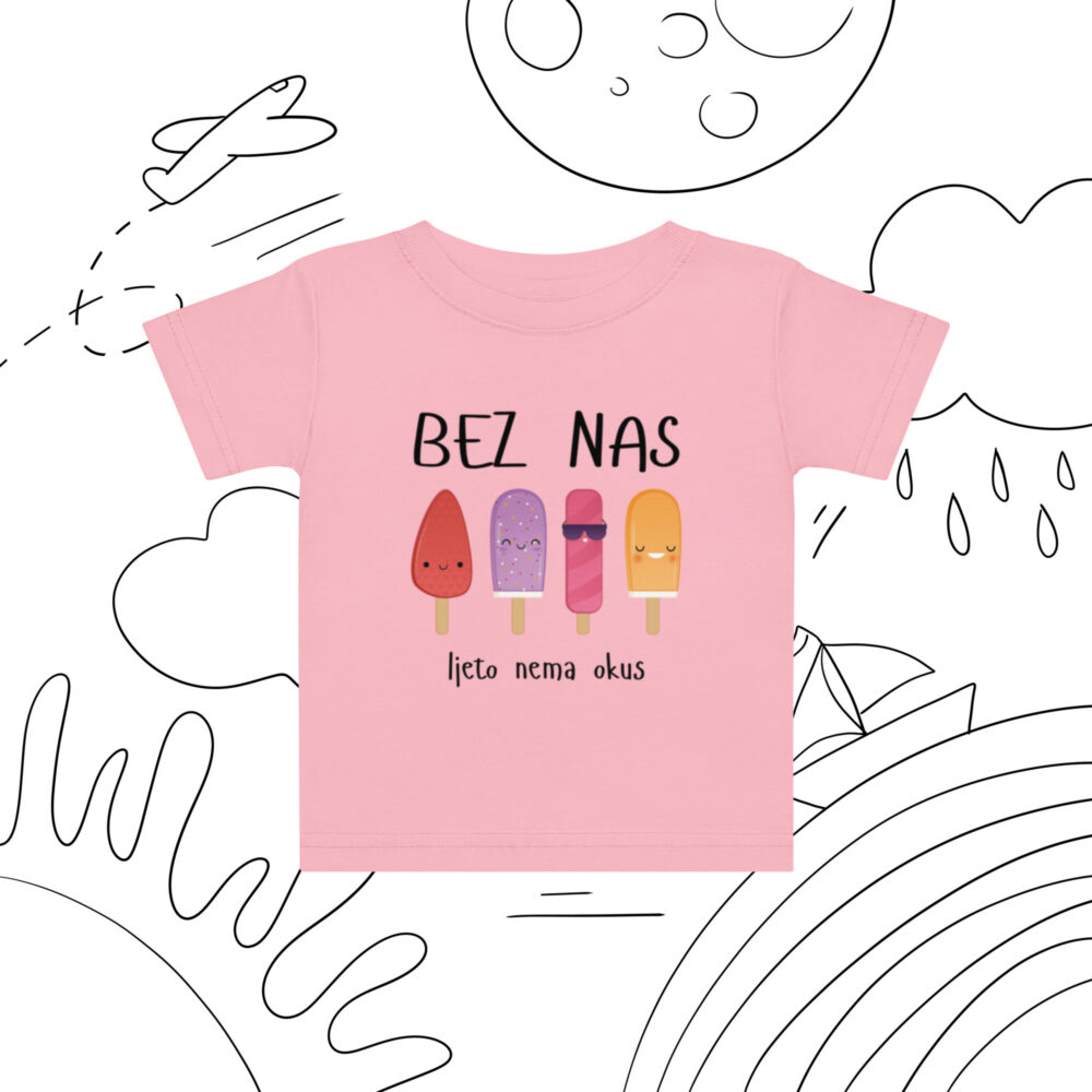Kratka majica za bebe s natpisom “Bez nas ljeto nema okus” - Slika 6