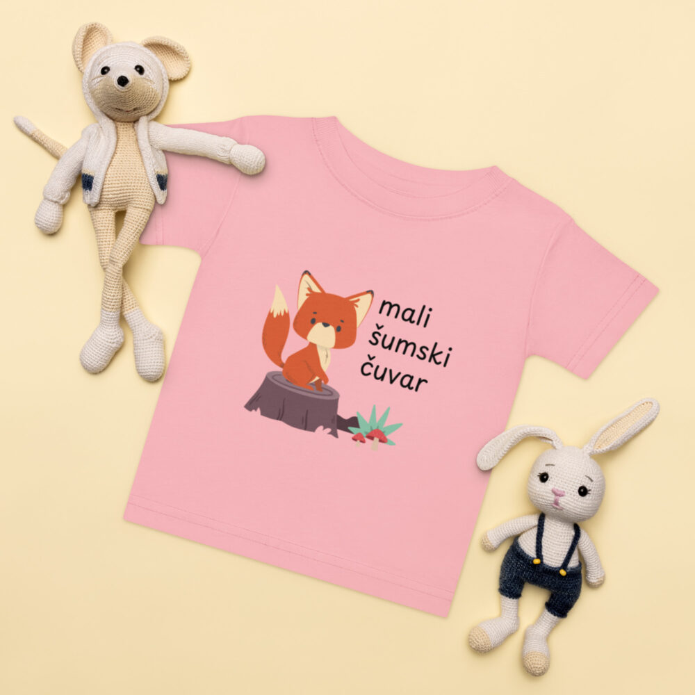 Kratka majica za bebe s natpisom “Mali šumski čuvar” - Slika 6