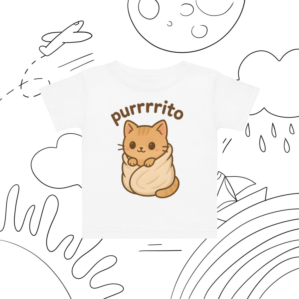 Kratka majica za bebe s natpisom “Purrrito”